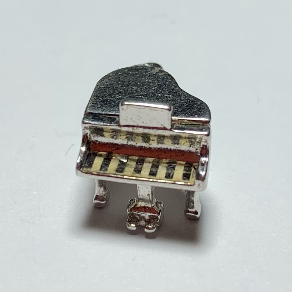 Articulated Sterling Silver Grand Piano Charm Pendant Music Musician Musician